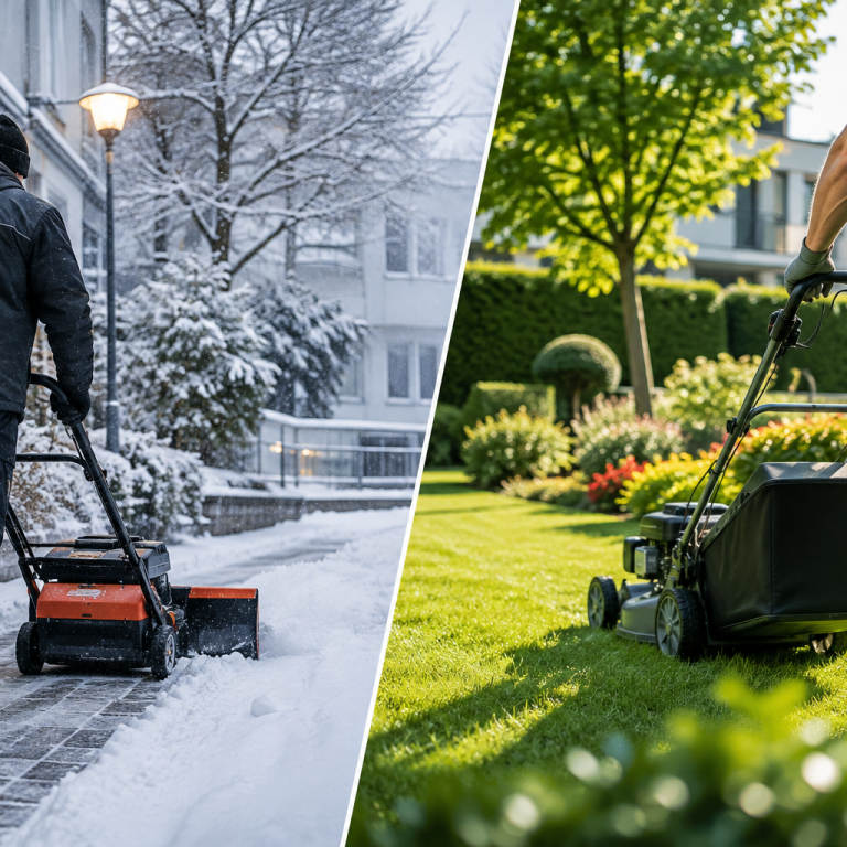 Winterdienst von Nexora – verschneite Straße im Winter