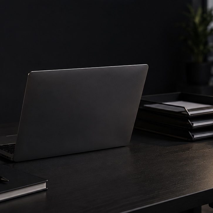 Büroservice von Nexora – Laptop auf einem Schreibtisch